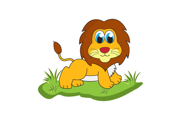 Adorable Lion Animal Cartoon: Graphics & Illustrations