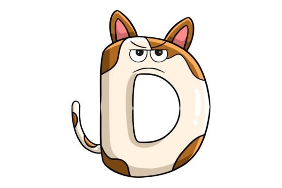 Animal Alphabet Letter D Illustration