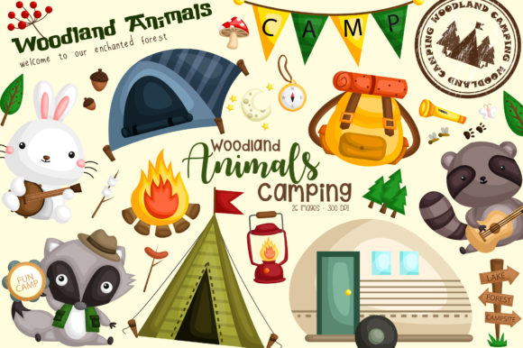 Animal and Camping Clipart: Graphics & Illustrations for Handmade Brands