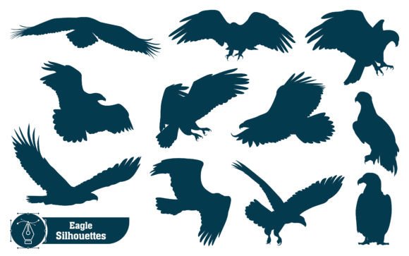 Animal Bird Eagle Silhouettes: Graphics & Illustrations