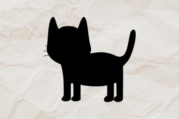 Cat Animal Vector Silhouette, Vector SVG