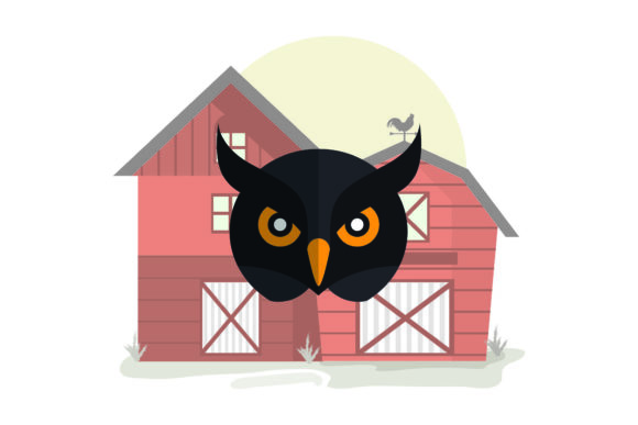 Cute Animal Head Owl Face: Graphics & Illustrations