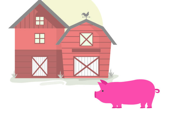 Cute Animal Head Pig Graphics & Illustrations