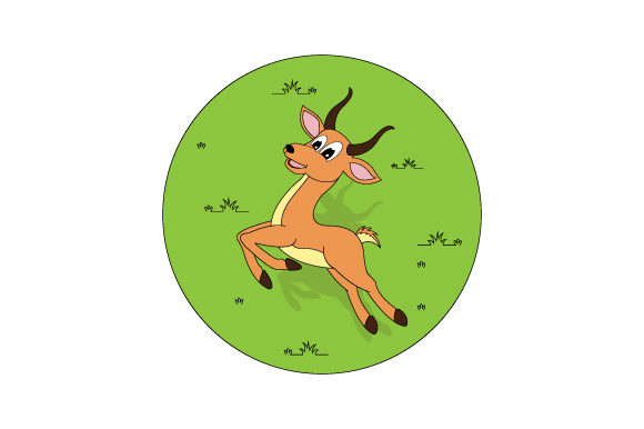 Cute Impala Animal Cartoon: Friendly Illustrations & Graphics