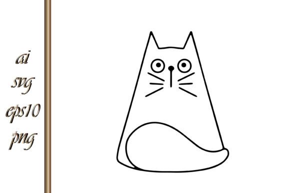 Doodle Cat Clipart Sketch Animal Graphics & Illustrations
