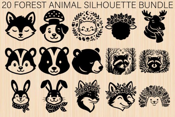 Forest Animal SVG Bundle: Graphics & Illustrations