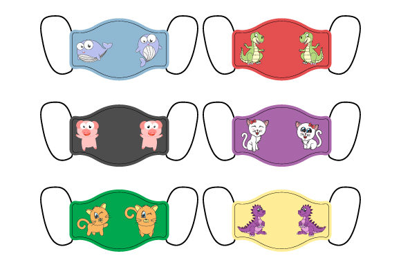 Mask Design with Cute Animal Characters: Friendly Illustrations & Graphics