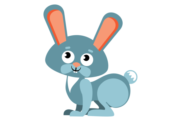 Rabbit Icon: Funny Cartoon Animal Graphics & Illustrations