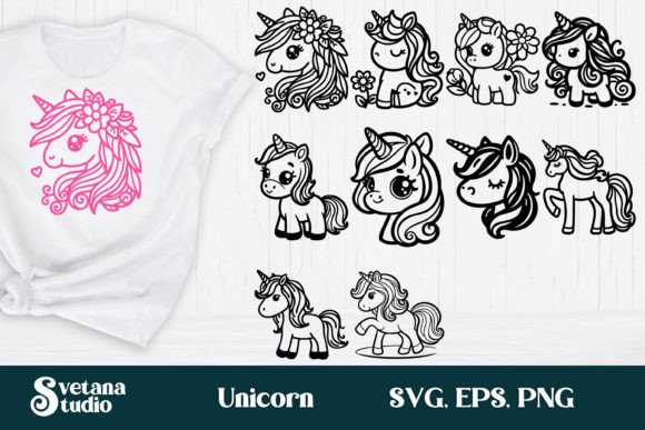 Unicorn SVG Bundle: Graphics & Illustrations for Sellers