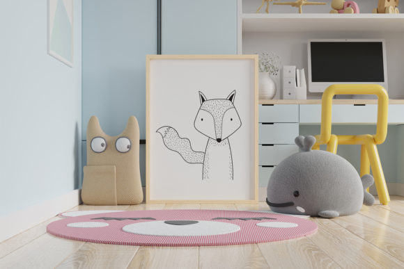 Wall Art: Cute Fox Animal Clip Art Graphics & Illustrations