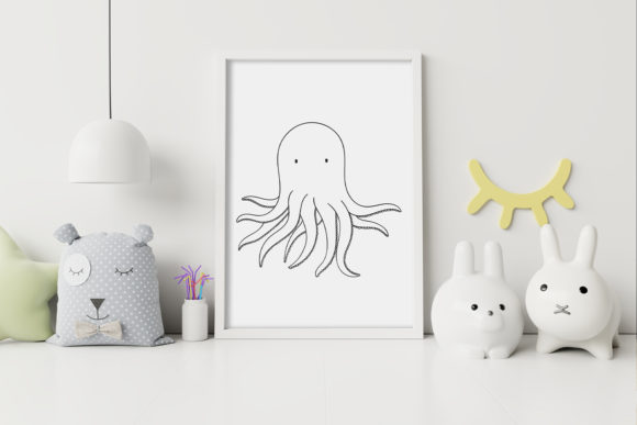 Wall Art: Cute Squid Clip Art — Graphics & Illustrations Review