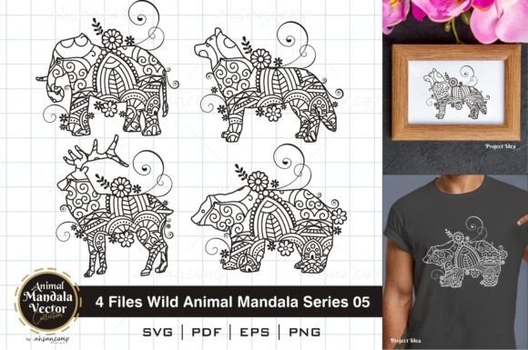 Wild Animal Mandala Series 05: Graphics & Illustrations