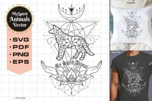 Wolf My Spirit Animal Graphics & Illustrations