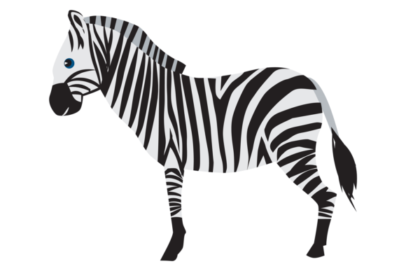 Zebra Icon Graphics: African Wild Animal Illustrations